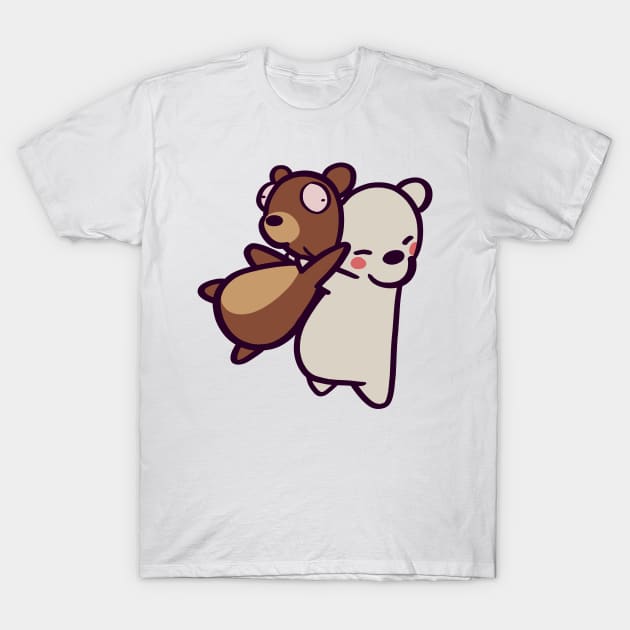 Cute Polar Bear Hug T-Shirt by ThumboArtBumbo